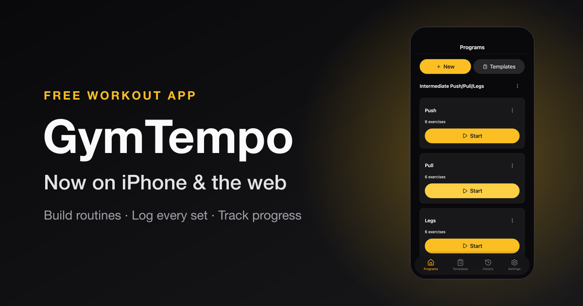 Solo-built workout tracker